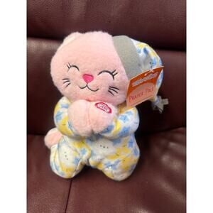 NEW Praying Pink Kitty Recite Bedtime Prayer Moon/Stars Boy/Girl Plush Doll Toy